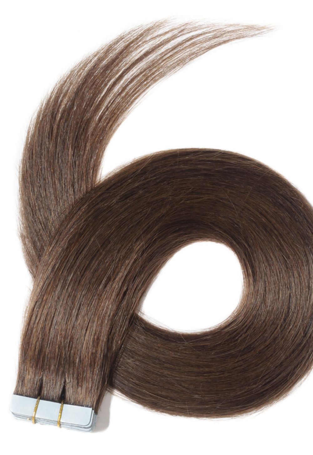 20 Streifen (40g/50g) Dunkelbraun #2 Tape in Extensions