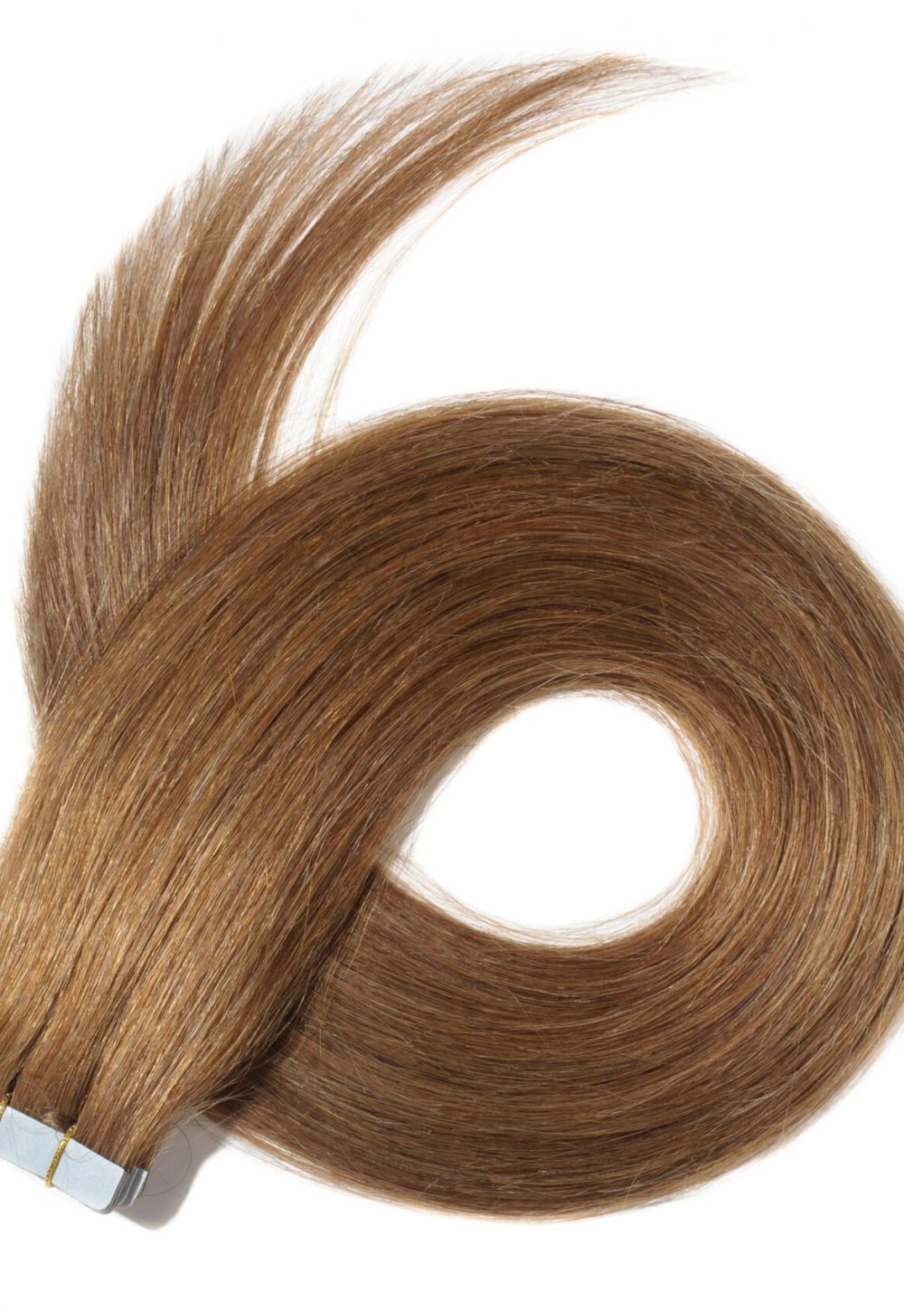 20 Streifen (40g/50g) Hellaschbraun #8 Tape in Extensions