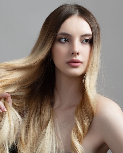 Europäische Echthaartressen Ombre Braun/Blond